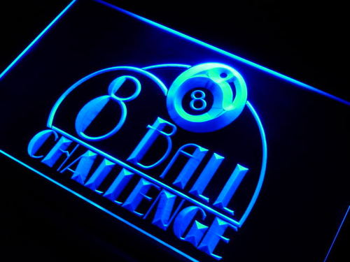 8 Ball Challenge Pool Room Neon Light Sign